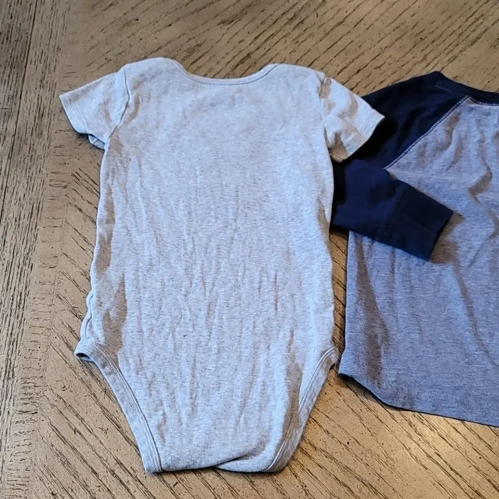 24 month boys onsie and lomg sleeve shirt bundle